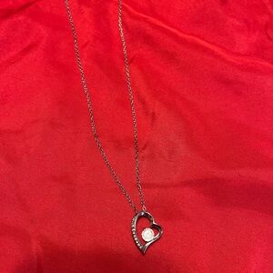 Elegant Silver Heart Pendant Necklace